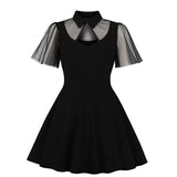 Gothic Vintage Mesh Sleeve Dress