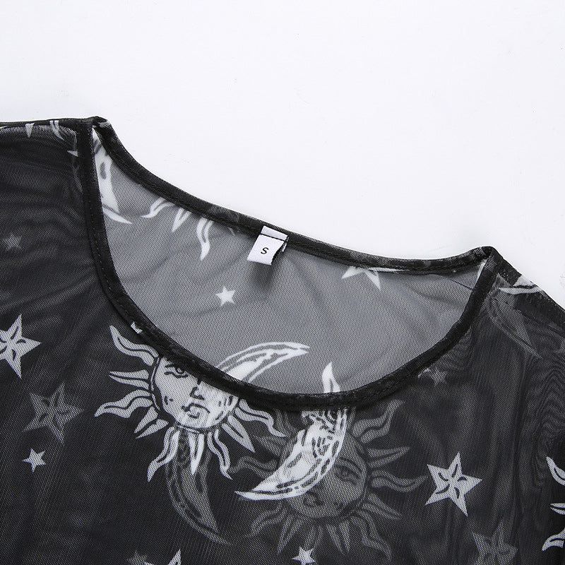 O Neck Crop Tee Long Sleeve