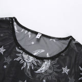 O Neck Crop Tee Long Sleeve