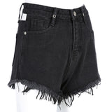 Punk Streetwear Sexy Elelet Hollow Back Denim Shorts