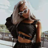 Gothic Belt Waist Tanks Top
