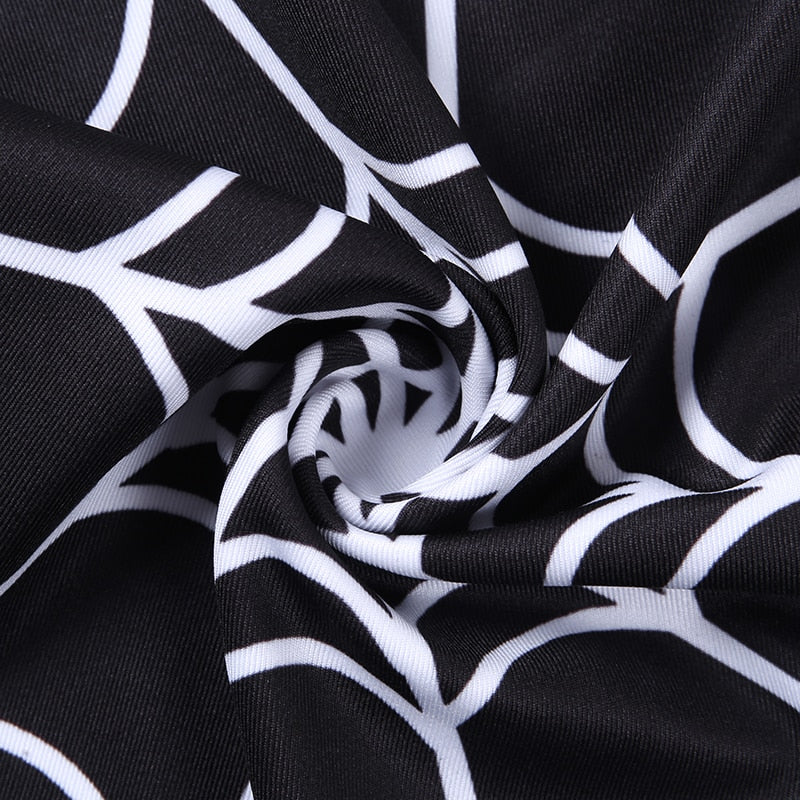 Spider Web Print Dress