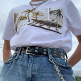 Punk Streetwear Double Holes Adjustable Belts