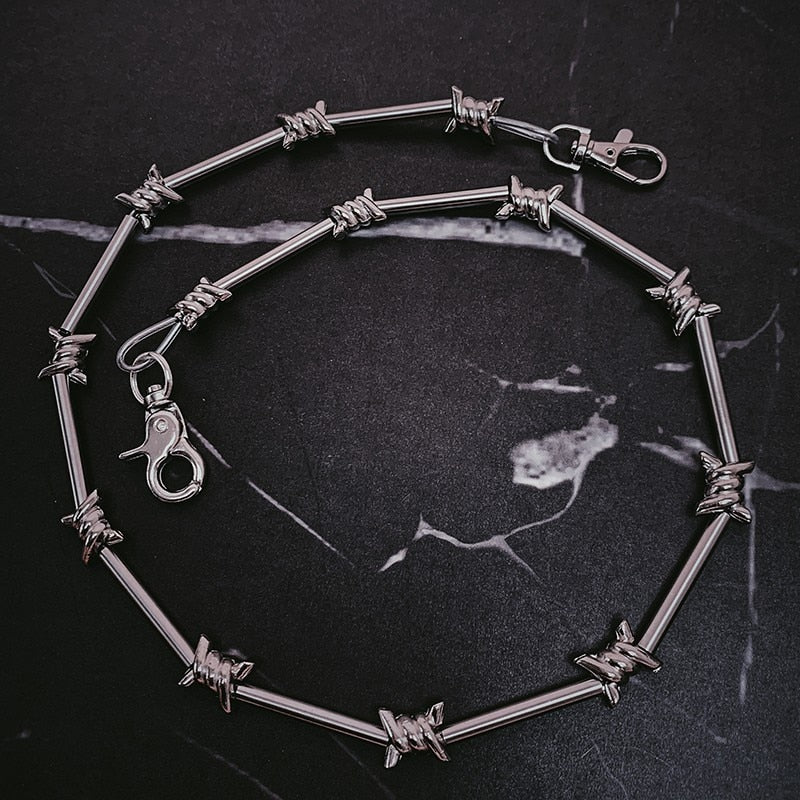 Punk Thorns Chain Pants Key