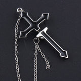 Gothic Black Crossing Stud Earring