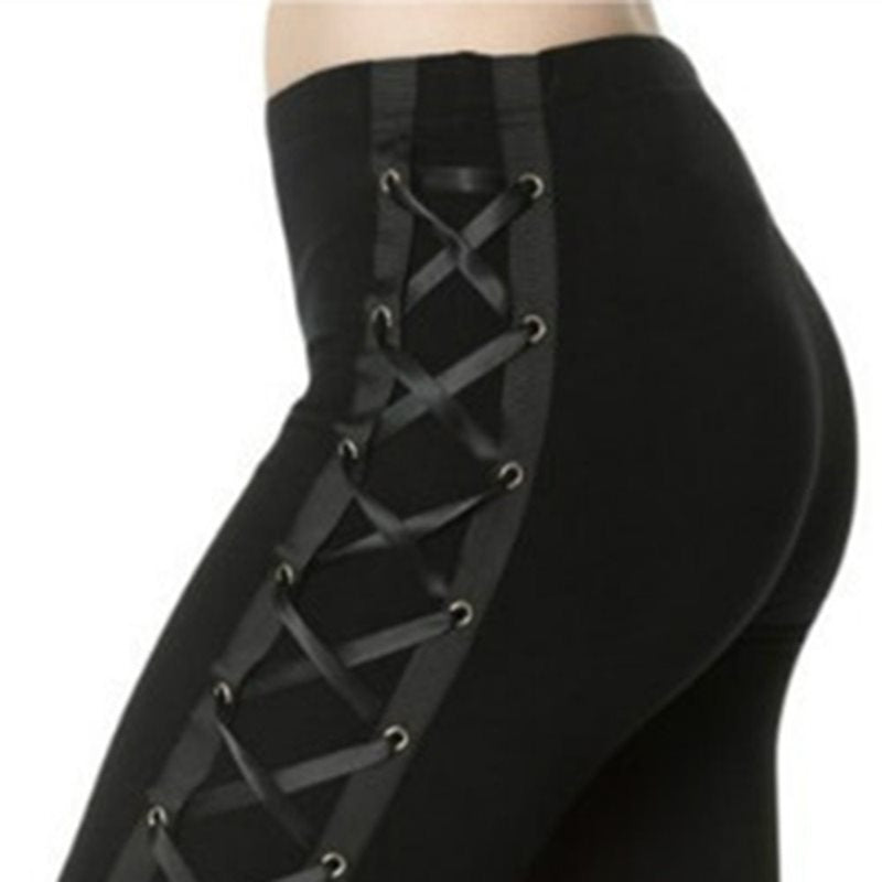 Gothic Elegant Black Flared Pants