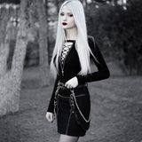 Gothic Punk Metal Chain Ring Belt