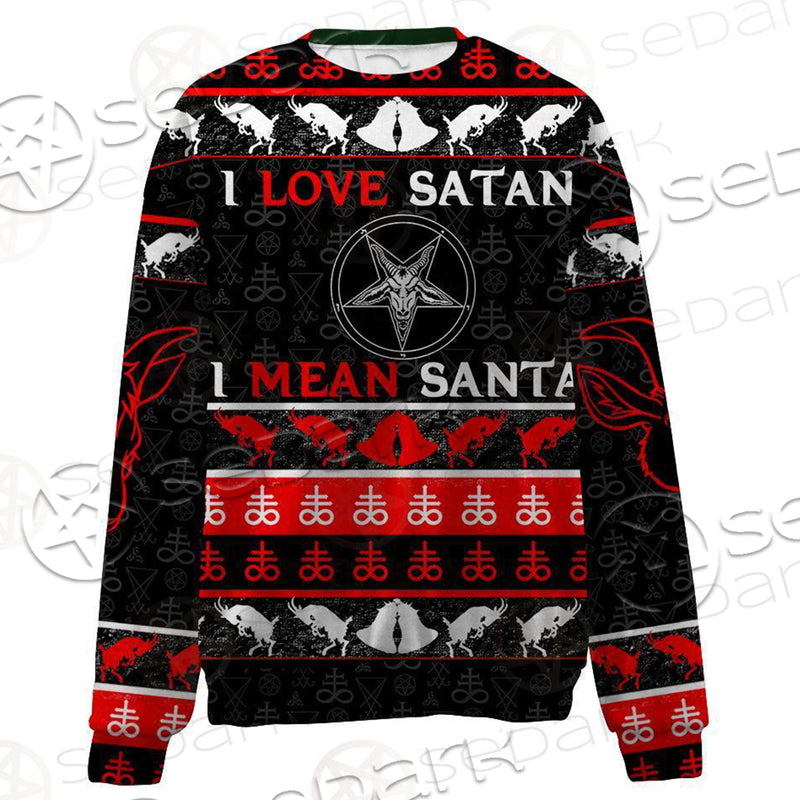 I Love Satan Printed Sweatshirt
