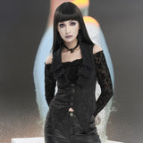 Gothic Deep V Multi-layer Collar Vest