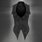 Gothic Deep V Multi-layer Collar Vest