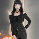 Gothic Deep V Multi-layer Collar Vest