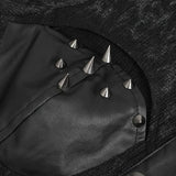 Gothic Leather Paneled Rivets Studded Long Sleeve