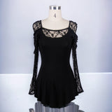 Gothic Rose Lace Cowl Neckline Long Sleeve