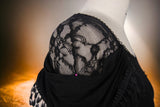 Gothic Rose Lace Cowl Neckline Long Sleeve