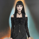 Gothic Deep V Multi-layer Collar Vest