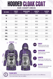 Custom Cloak - Hooded Coat Abstract Pattern on Colorful background with Heart