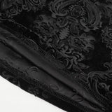 Gothic Lace Velvet Stitching Small Stand Collar Flare Long Sleve