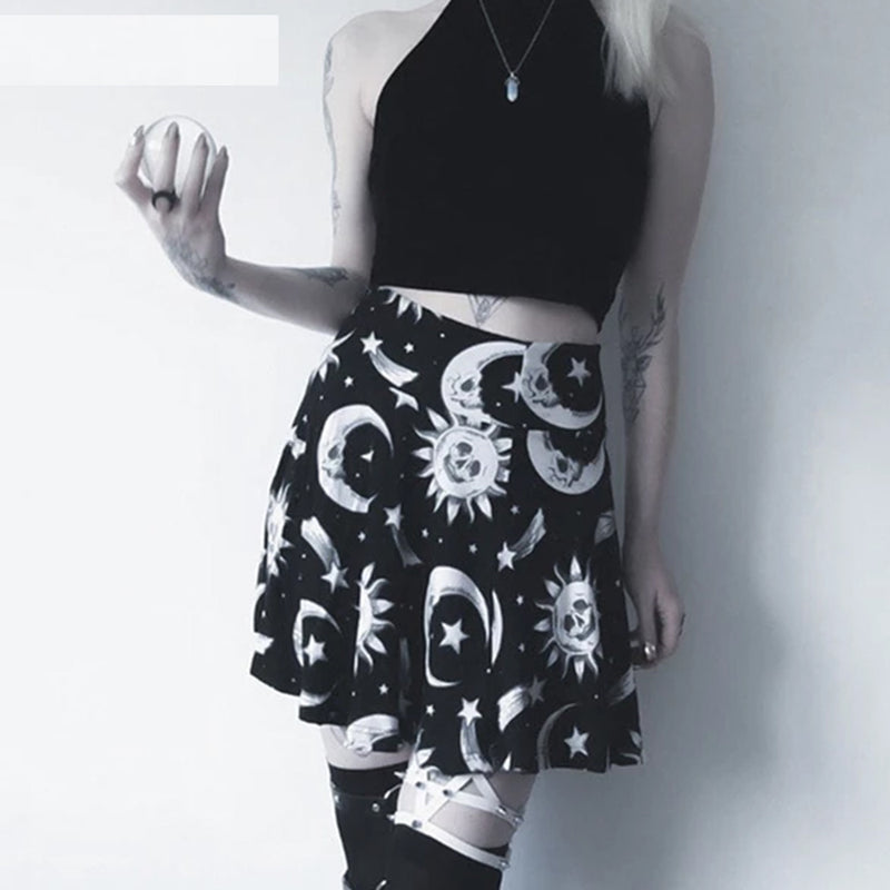 Moon Star Pleated Elegant Skirts