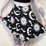 Moon Star Pleated Elegant Skirts