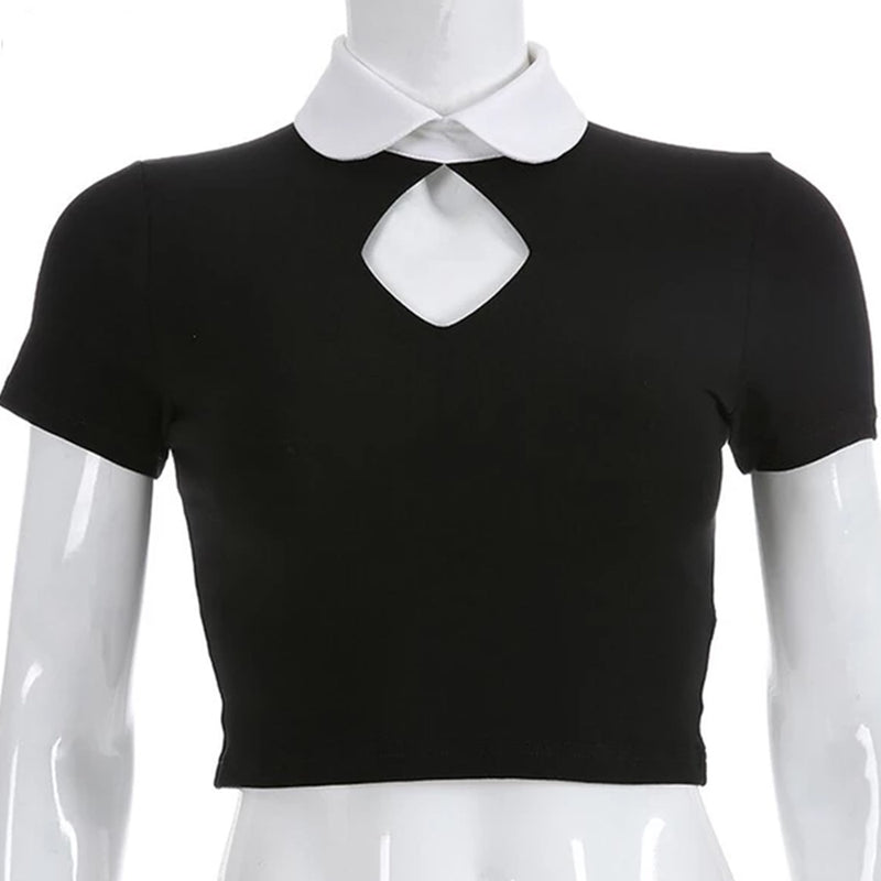 Peter Pan Collar Crop Top