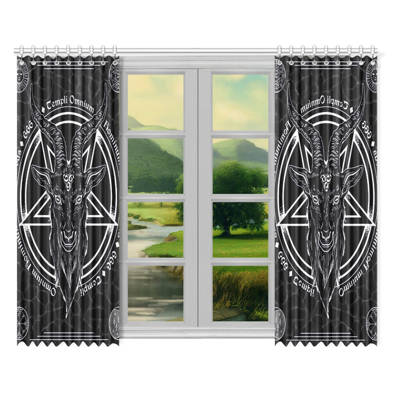 Satanic Window Curtain 52"x84" (Two Piece)