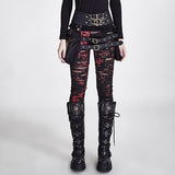 Sexy Stitching Trousers With Elastic Waist Outwear Pants