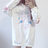 Gothic Punk Penttagram Printed Oversize Hoodie