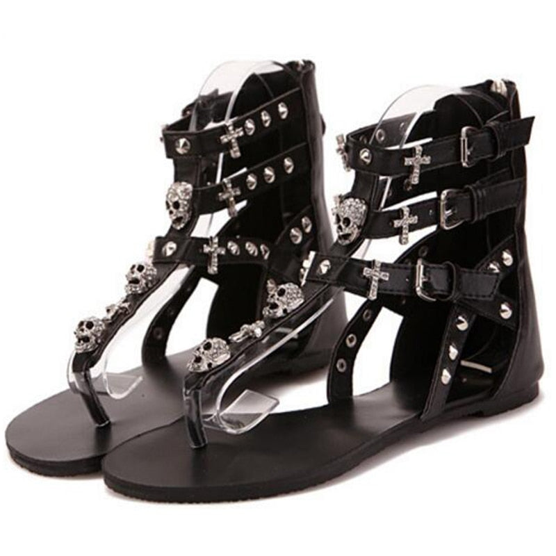 Gothic Skull Sandals