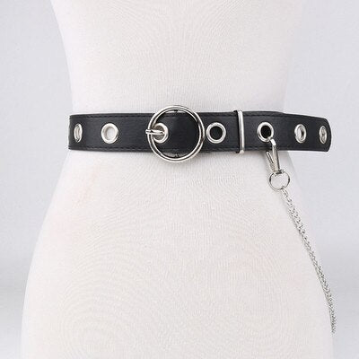 Waist Belt Rock Black Chain