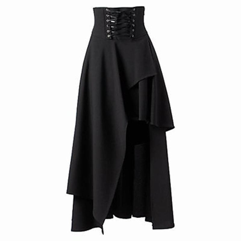 Women Skirt Lace Up High Waist