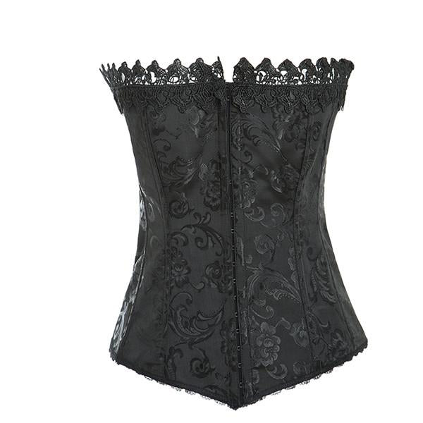 Jacquard Overbust Corselet Hollow Out