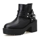 Gothic Sexy Boots Black Leather