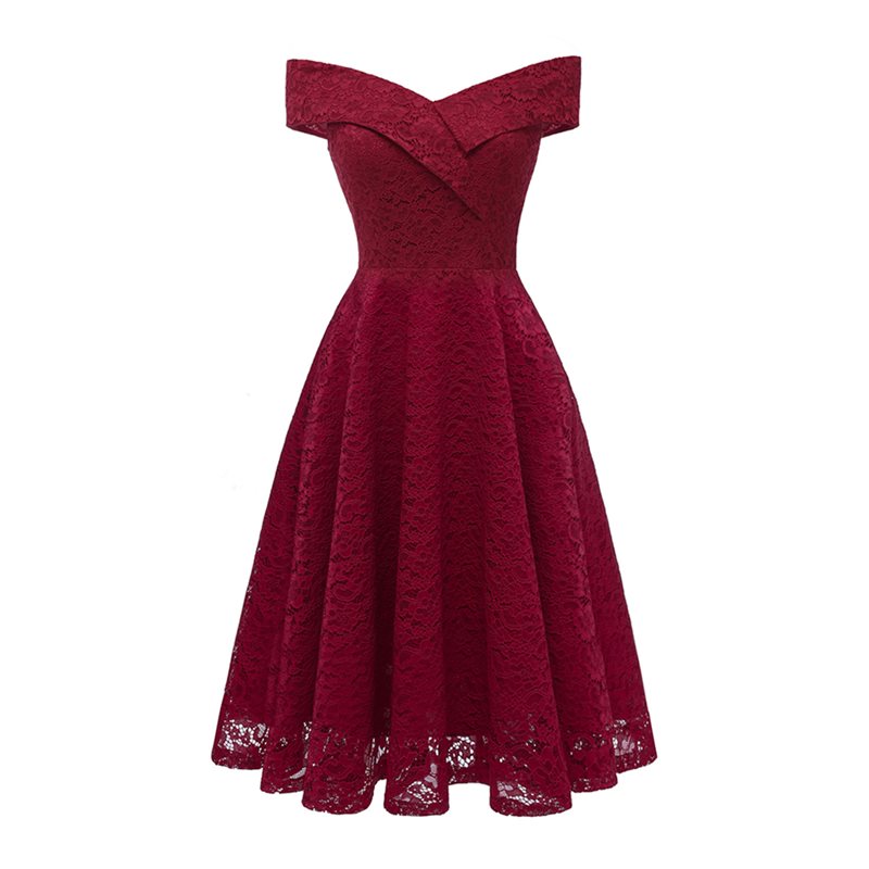 Party Dress Vintage Lace Black