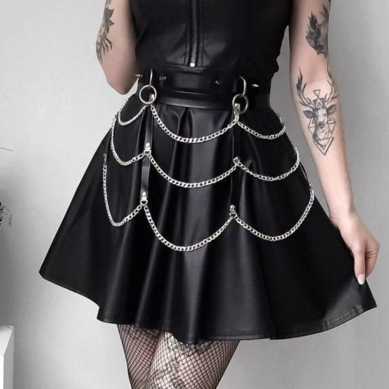 Punk Chain Harness Bra