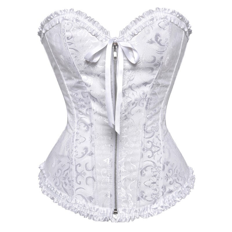 Gothic Sexy Zipper Corset Bustiers Vintage