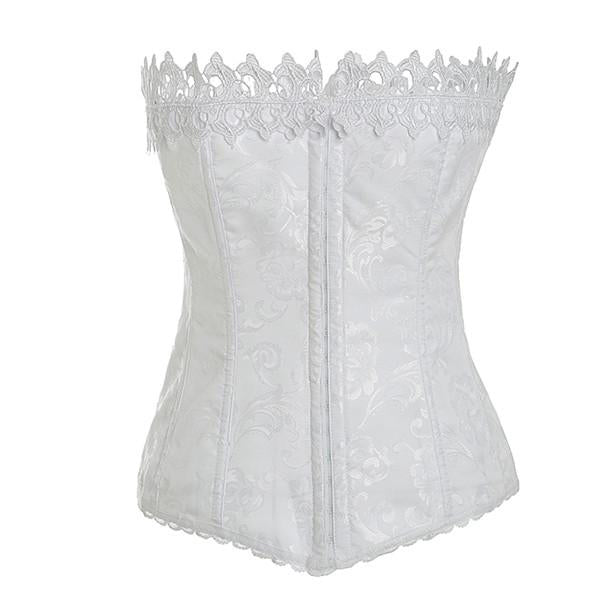 Jacquard Overbust Corselet Hollow Out