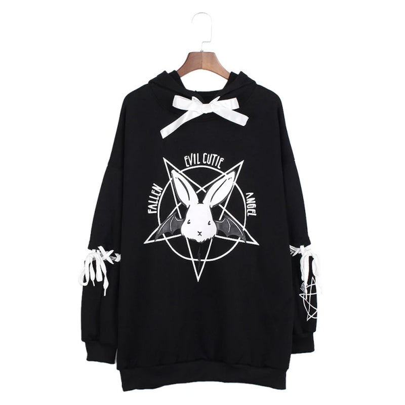 Hoodies Gothic Punk Velvet Hooded