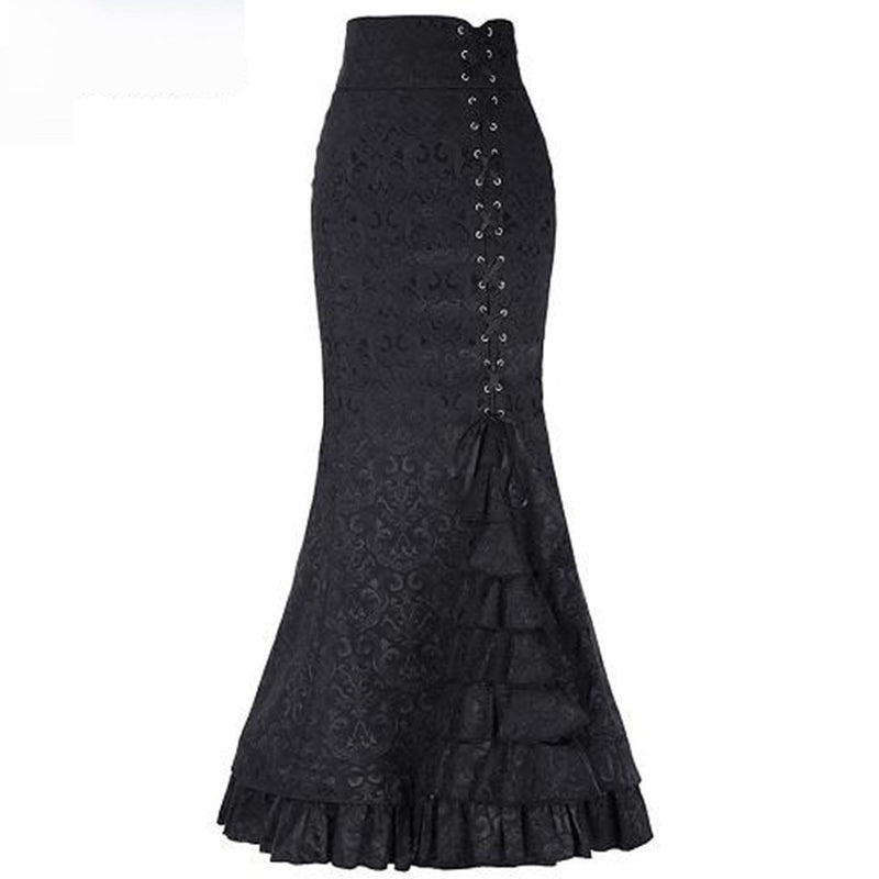 Mermaid High Waist Goth Black Skirts
