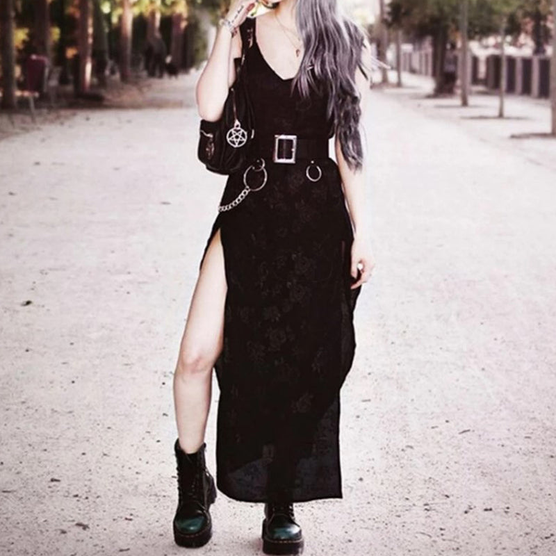 Gothic Black Long Dress