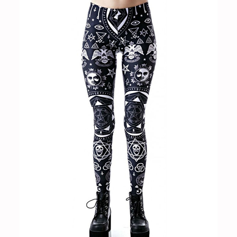 Symbol Skull Printing Women's Leggings