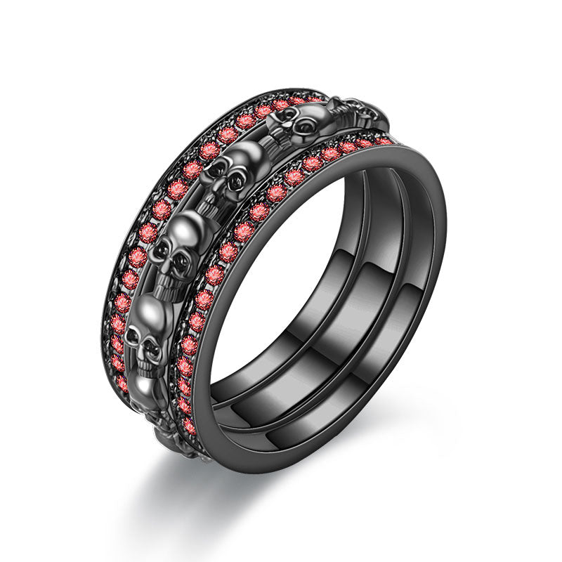 Punk Charm Round Skeleton Ring Jewelry