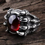 Dragon Claw Red Stone Rings