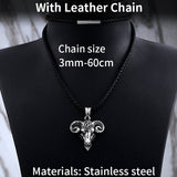 Stainless steel Vikings Sheep head pendant necklace jewelry for man