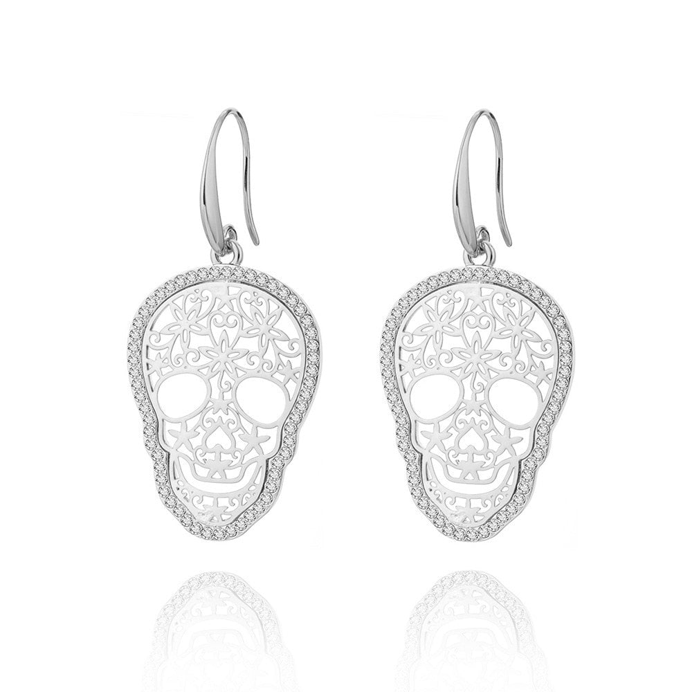 Hollow Skull Earrings Jewelry