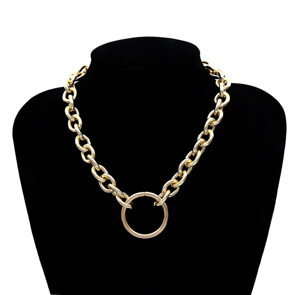 Metal Pendant Circle Necklace