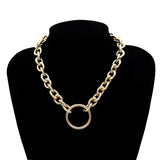 Metal Pendant Circle Necklace