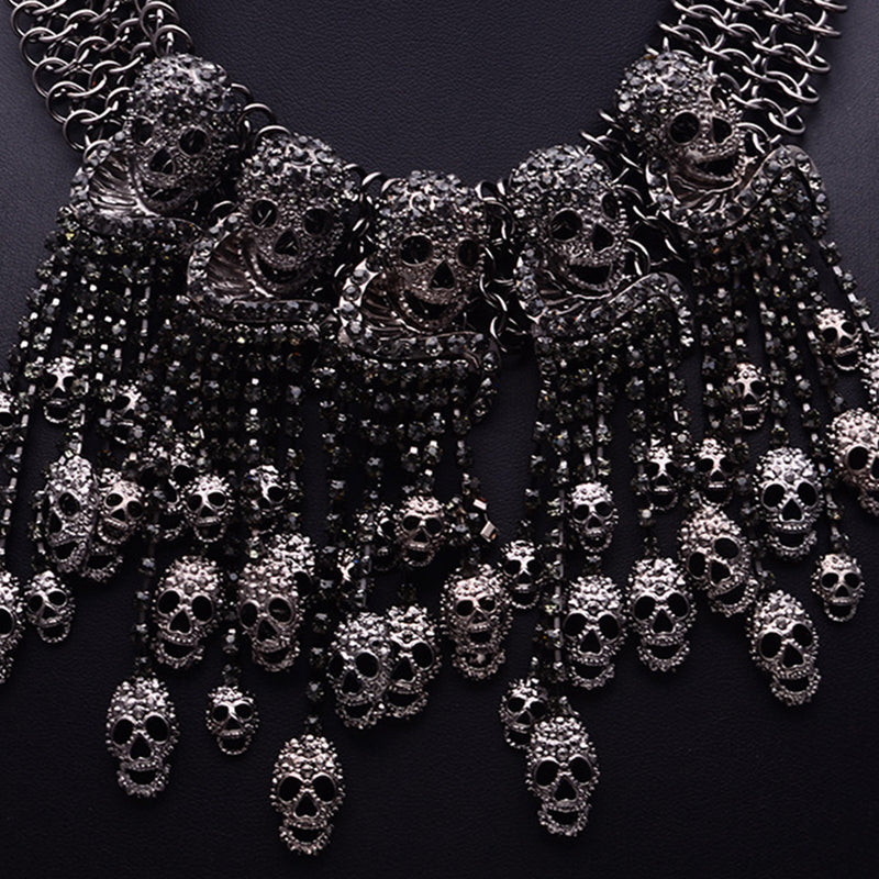 Necklace Skeleton Head Short Chain