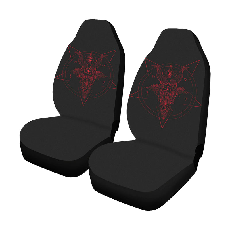 Red Art Car Seat Covers (Set of 2)