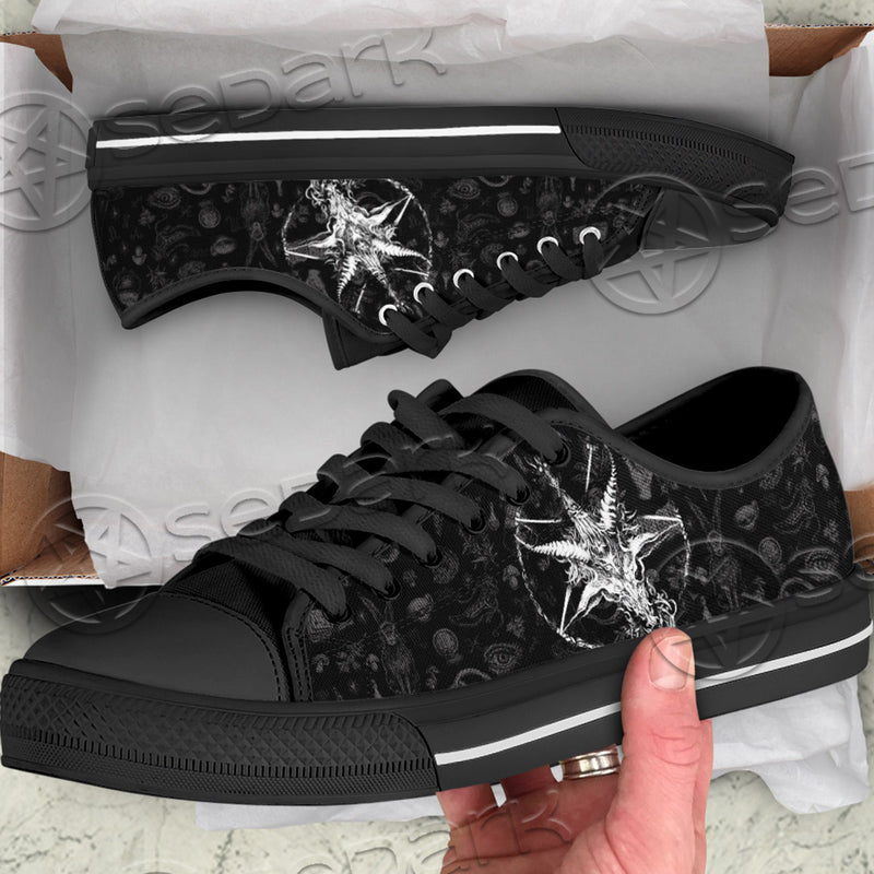 Baphomet Unisex Low Top Canvas Shoes