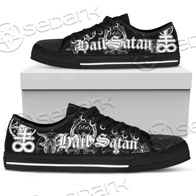 Hail Satan Unisex Low Top Canvas Shoes